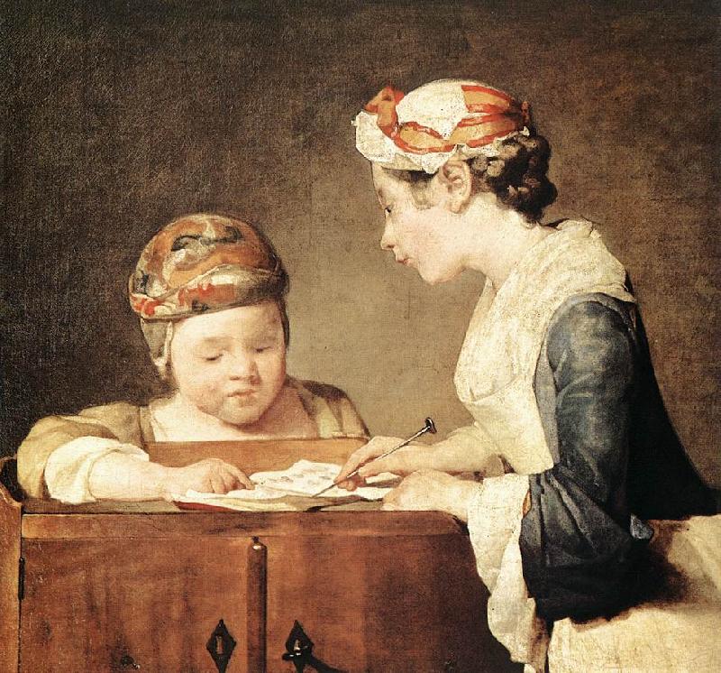 jean-Baptiste-Simeon Chardin The Young Schoolmistress China oil painting art